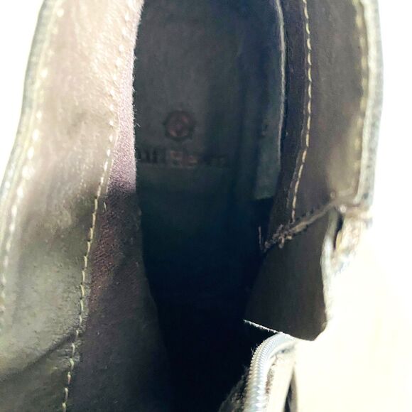 Ruff Hewn Dunham Triple Buckle Burnished Brown Ankle Boots Zip Up 8.5 M - Picture 6 of 10